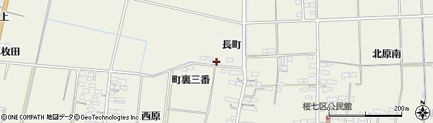 宮城県角田市佐倉（長町）周辺の地図