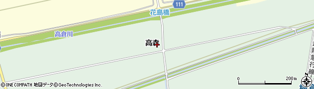 宮城県角田市横倉（高森）周辺の地図
