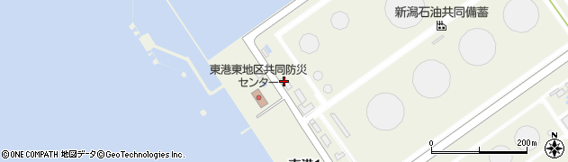 新潟東港東地区共同防災センター周辺の地図