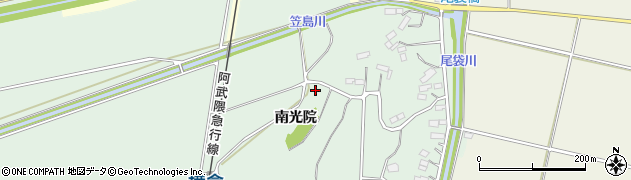 宮城県角田市横倉南光院周辺の地図