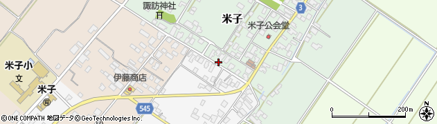 新潟県新発田市米子124周辺の地図