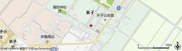 新潟県新発田市米子52周辺の地図