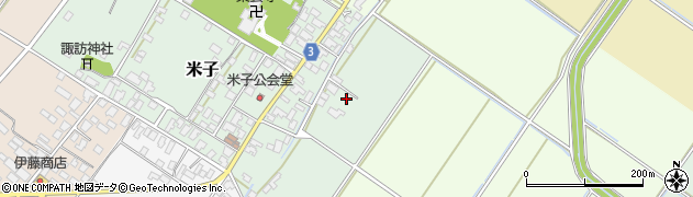 新潟県新発田市米子周辺の地図