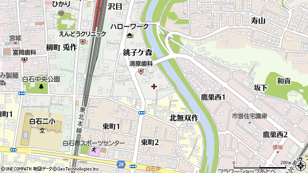 〒989-0229 宮城県白石市銚子ケ森の地図