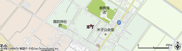 新潟県新発田市米子87周辺の地図