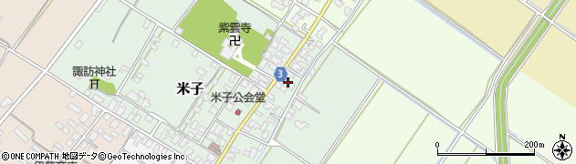 新潟県新発田市米子160周辺の地図