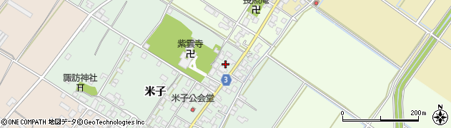 新潟県新発田市米子25周辺の地図