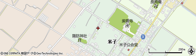 新潟県新発田市米子81周辺の地図