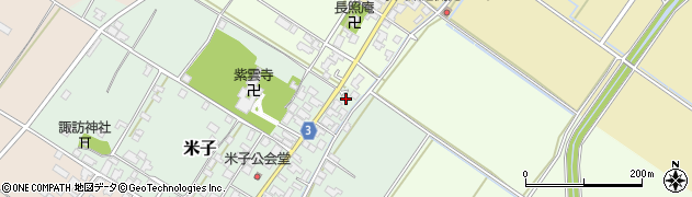 新潟県新発田市米子251周辺の地図