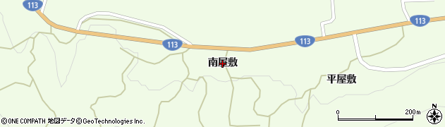宮城県白石市福岡蔵本（南屋敷）周辺の地図