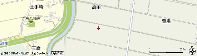 宮城県角田市佐倉高田周辺の地図