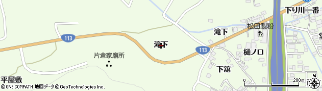 宮城県白石市福岡蔵本（滝下）周辺の地図