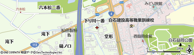 宮城県白石市福岡蔵本堂形8周辺の地図