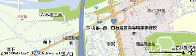 宮城県白石市福岡蔵本（下り川一番）周辺の地図