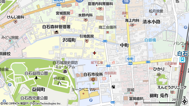 〒989-0277 宮城県白石市沢端町の地図