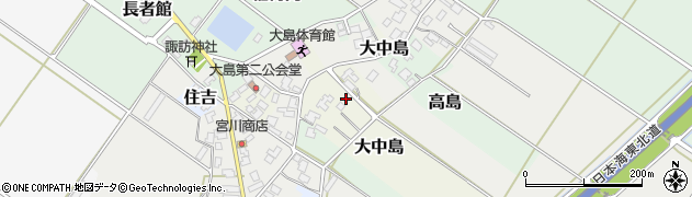 新潟県新発田市大中島周辺の地図