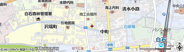 宮城県白石市沢端周辺の地図