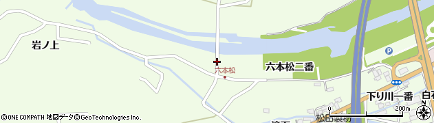 宮城県白石市福岡蔵本六本松二番周辺の地図