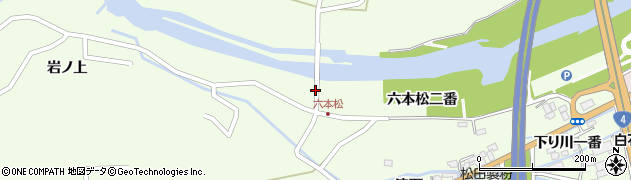 宮城県白石市福岡蔵本（六本松二番）周辺の地図