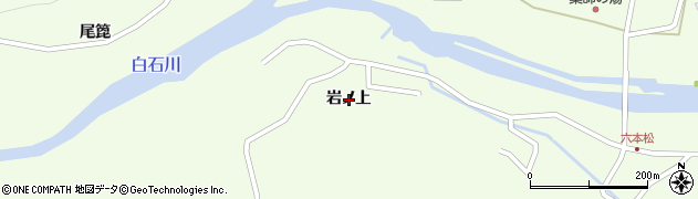 宮城県白石市福岡蔵本岩ノ上周辺の地図