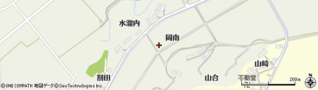 宮城県角田市岡岡南周辺の地図