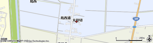 宮城県角田市江尻太田切周辺の地図