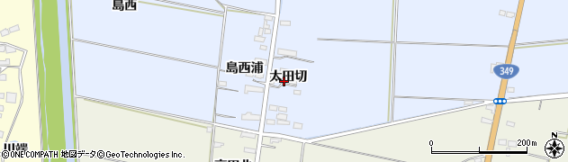 宮城県角田市江尻（太田切）周辺の地図