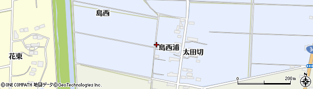宮城県角田市江尻（島西浦）周辺の地図