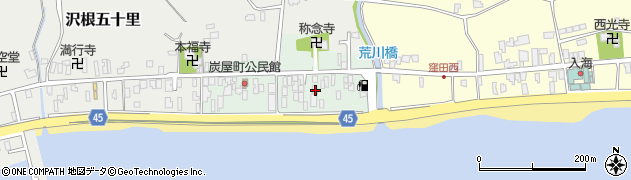 新潟県佐渡市沢根炭屋町58周辺の地図