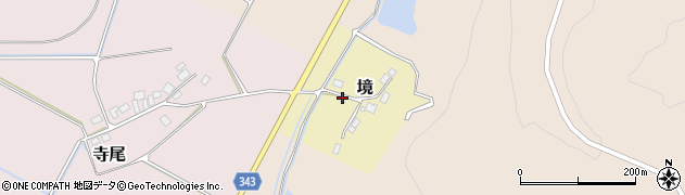 新潟県新発田市境周辺の地図