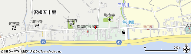 新潟県佐渡市沢根炭屋町19周辺の地図