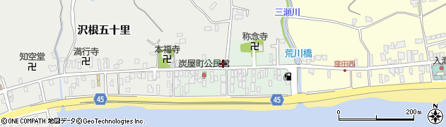 新潟県佐渡市沢根炭屋町周辺の地図