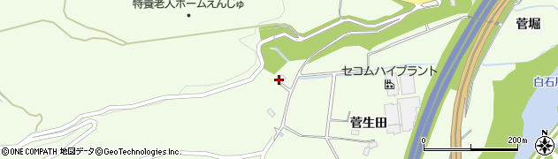 宮城県白石市福岡蔵本（薬師堂）周辺の地図
