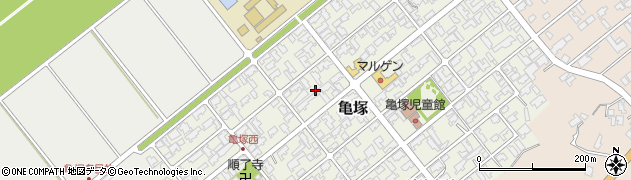 新潟県聖籠町（北蒲原郡）亀塚周辺の地図