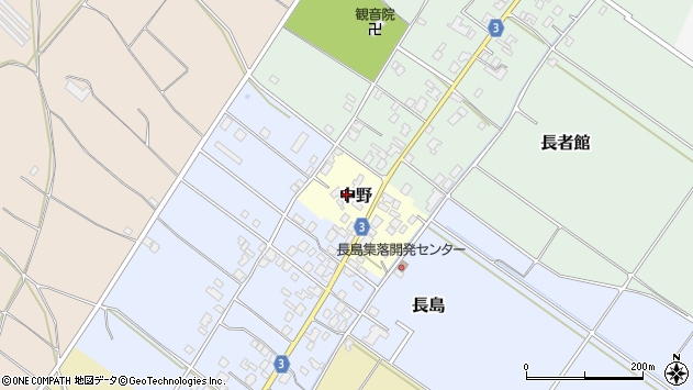 〒957-0222 新潟県新発田市中野の地図