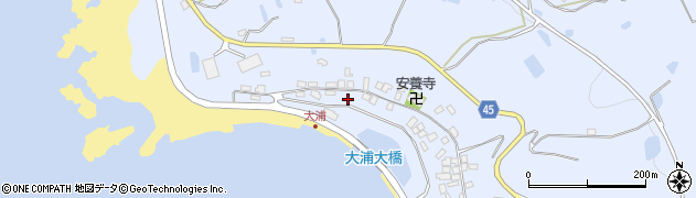 新潟県佐渡市相川大浦周辺の地図