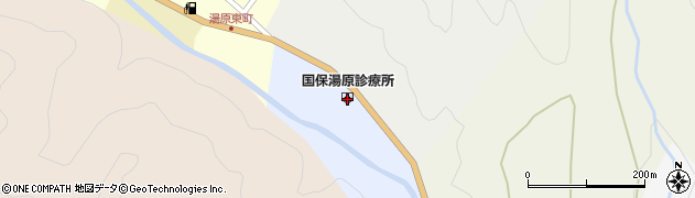 七ヶ宿町役場　湯原診療所周辺の地図