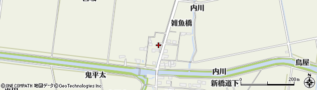 宮城県角田市岡雑魚橋周辺の地図