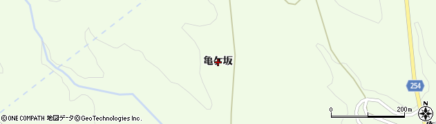 宮城県白石市福岡蔵本（亀ケ坂）周辺の地図