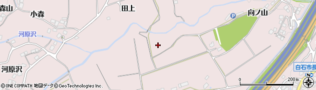 宮城県白石市福岡長袋（陣場屋敷裏）周辺の地図