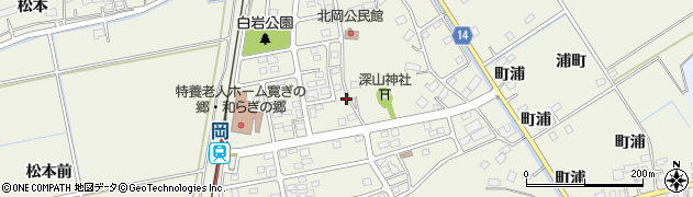 宮城県角田市岡駅前北11周辺の地図
