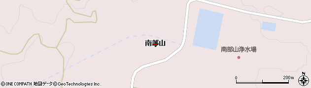 宮城県白石市福岡長袋南部山周辺の地図