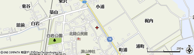 宮城県角田市岡駅前北16周辺の地図