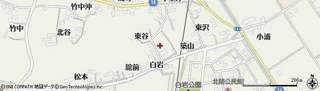 宮城県角田市岡東谷周辺の地図