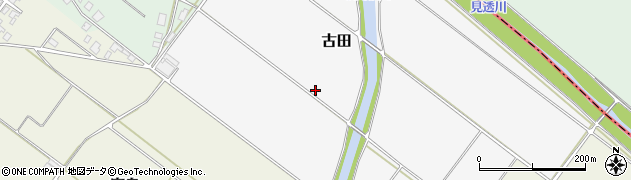 新潟県新発田市古田周辺の地図