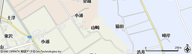 宮城県角田市岡（山崎）周辺の地図