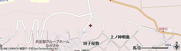 宮城県白石市福岡長袋田子屋敷周辺の地図