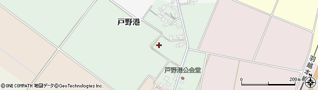 新潟県新発田市戸野港周辺の地図