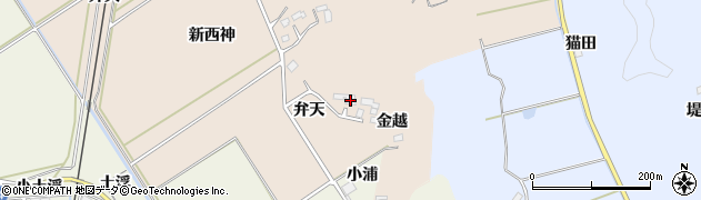宮城県角田市神次郎金越周辺の地図