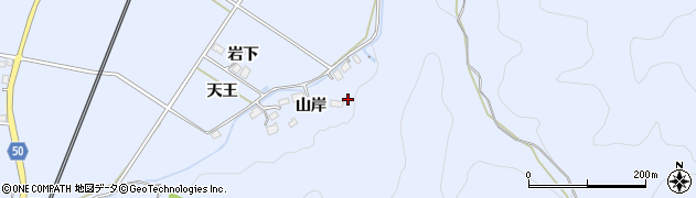 宮城県白石市小下倉山岸周辺の地図